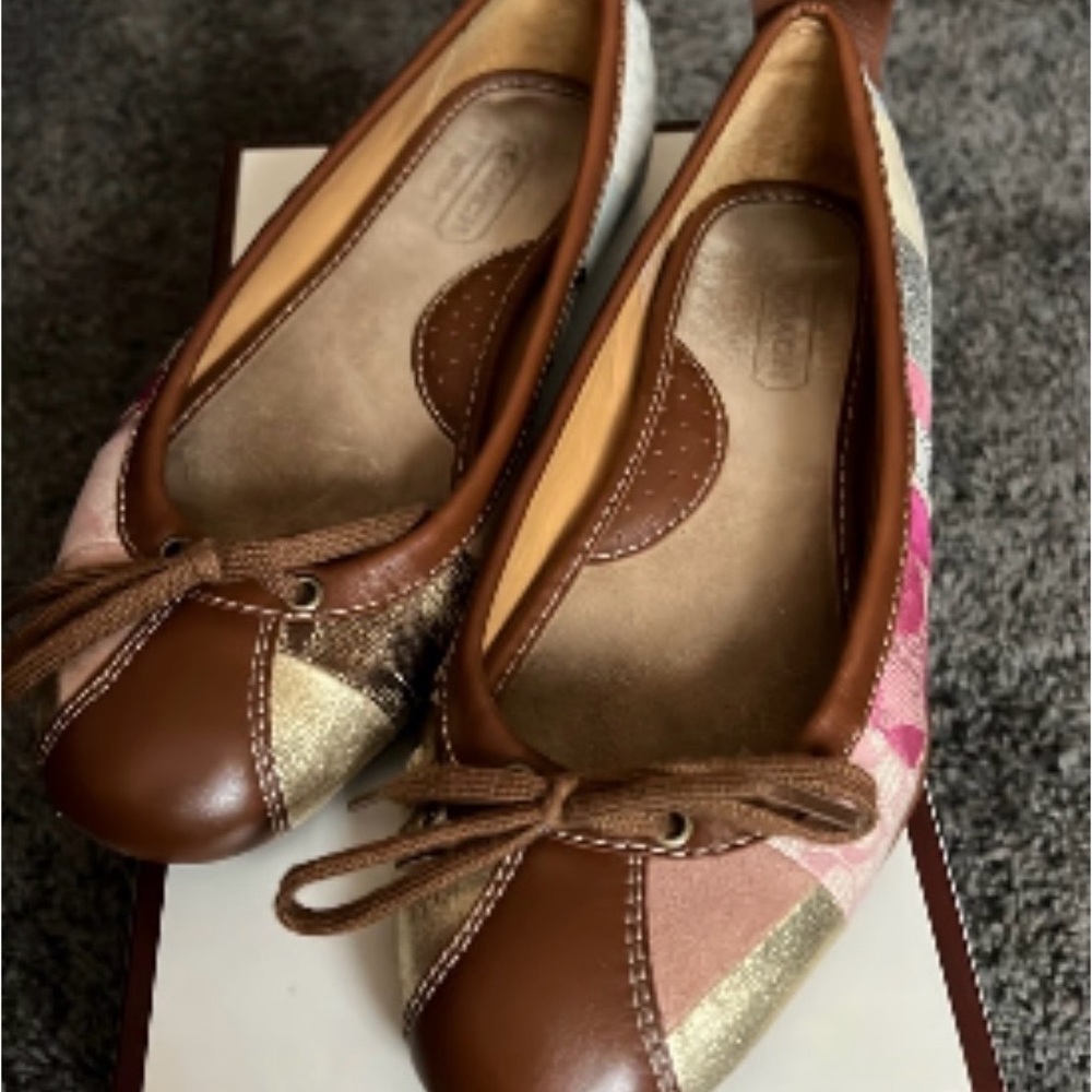 Vintage Coach Patchwork Ballet Women's Flats